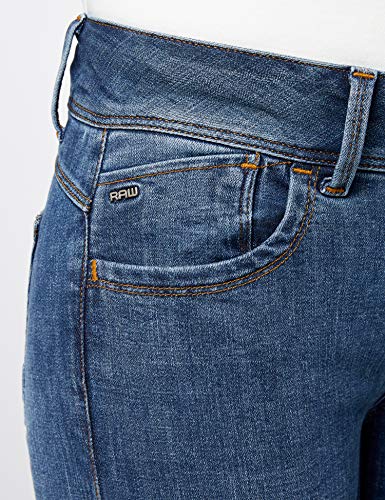 G-STAR RAW Lynn D-Mid Waist Super Skinny Vaqueros, Medium Aged 9136-071, 29W / 30L para Mujer