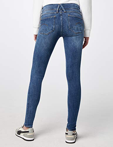 G-STAR RAW Lynn D-Mid Waist Super Skinny Vaqueros, Medium Aged 9136-071, 29W / 30L para Mujer