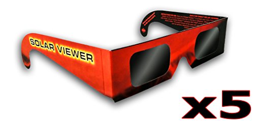 Gafas de Eclipse Solar (Paquete de 5) certificada por CE e ISO