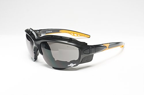 Gafas protectoras de diseño “spoggles” de primera calidad ToolFreak | La combinación perfecta de gafas de seguridad y gafas de diseño (Spoggle - fumar)