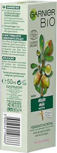 Garnier BIO Crema Hidratante con Aceite de Argán y Aloe Vera Ecológicos y Ácido Hialurónico - 50 ml