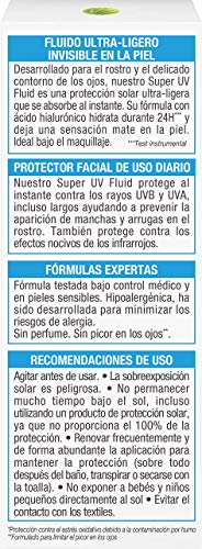 Garnier Delial Sensitive Advanced - Crema Facial Super UV Fluid con Ácido Hialurónico IP50+ - 40 ml