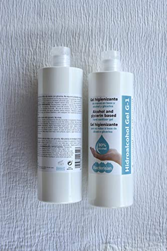 GEL CON DOSIFICADOR HIDROALCOHOLICO HIGIENIZANTE ANTISEPTICO MANOS 500ML 80% ALCOHOL BACTERIGEL BACTERISAN PROFESIONAL BILPER