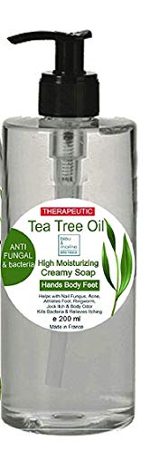 Gel desinfectante antibacteriano TEA TREE - ÁRBOL DE TÉ Jabón Suave Terapéutico Universal Piojos Niños - Anti hongos Anti Acné 200 ml -Gel de Baño - Gel de Ducha Familiar/Champú Purificante