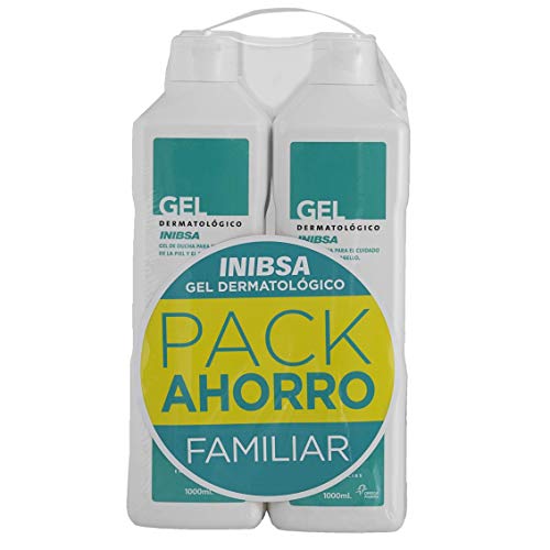 Geles Inibsa - Gel Dermatológico 1000 ml, Gel de ducha para el cuidado de la piel y el cabello, Ahorro Pack Dermatologico