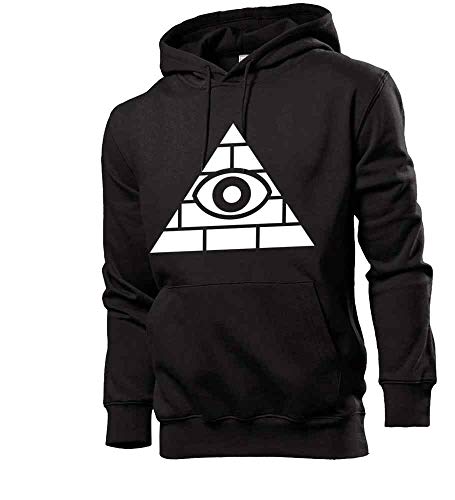 Generisch Illuminaten Allsehende Ojo Hombre Sudadera con Capucha Sudadera - shirt84 - Negro, M