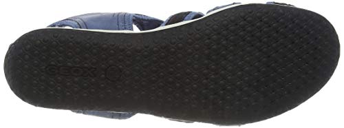 Geox D Sandal Vega C, Sandalias Punta Cerrada para Mujer, Azul (Denim C4008), 37 EU