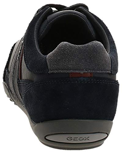 Geox U Wells C, Zapatillas para Hombre, Azul (Navy/Dk Burgundy Cf47j), 41 EU