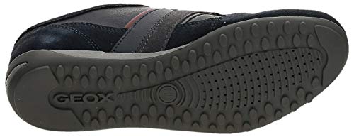 Geox U Wells C, Zapatillas para Hombre, Azul (Navy/Dk Burgundy Cf47j), 41 EU