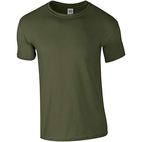Gildan - Suave básica Camiseta de Manga Corta para Hombre - 100% algodón Gordo (Mediana (M)) (Gris Sport)