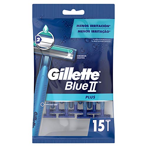 Gillette BlueII Plus Maquinillas Desechables para Hombre x15