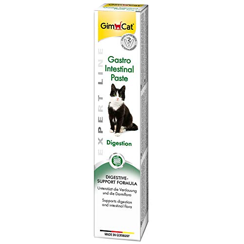 GimCat EXPERT LINE Gastro Intestinal, pasta - Snack para gatos funcional que favorece la salud intestinal y tiene efecto prebiótico - 1 tubo (1 x 50 g)