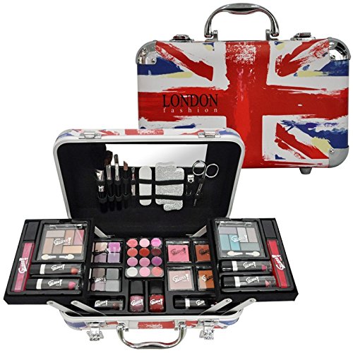 Gloss - caja de maquillaje, caja de regalo para mujeres - Caso Maquillaje - Moda de Londres - 62 piezas