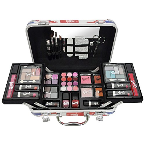 Gloss - caja de maquillaje, caja de regalo para mujeres - Caso Maquillaje - Moda de Londres - 62 piezas