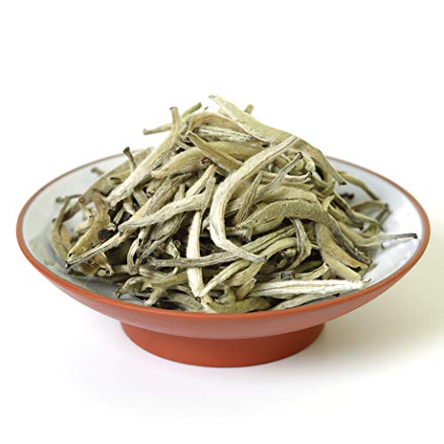 GOARTEA 100g (3.5 Oz) Premium Chinese Organic Bai Hao Yin Zhen BaiHaoYinZhen Silver Needle White Loose Tea Blanco