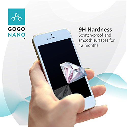 GoGoNano Anti-Scratch Universal Screen Protector For All Apple iPhone 7, 6/6s/6, Samsung Galaxy 8/7/7 Edge, iPad 1/2/3, HTC, LG, 9H Liquid Glass Bubble-Free Invisible Protection