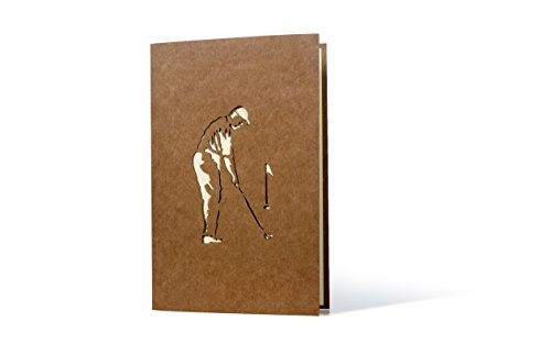 Golf Carte de vœux 3D Carte d'anniversaire pour les golfeurs Carte de Golf, Cadeau Golf pour hommes, Pop Up pour la Retraite, argent de la retraite cadeau, Golf Bon d'achat, bon pour le golf vacances