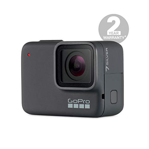 GoPro Hero7 Silver - Cámara de Acción, Sumergible hasta 10m, Pantalla Táctil, Vídeo 4K HD, Fotos de 10 MP, color Gris