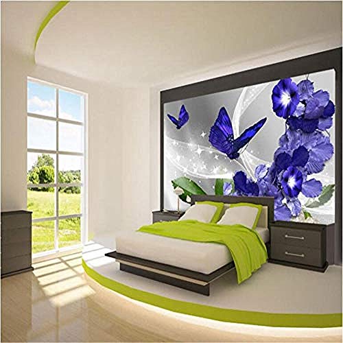 Grandes fondos de pantalla personalizados moderno simple sueño púrpura excéntrica flor TV fondo pared decorativa sa papel pintado pared dormitorio de estar sala de estar fondo No tejido-430cm×300cm