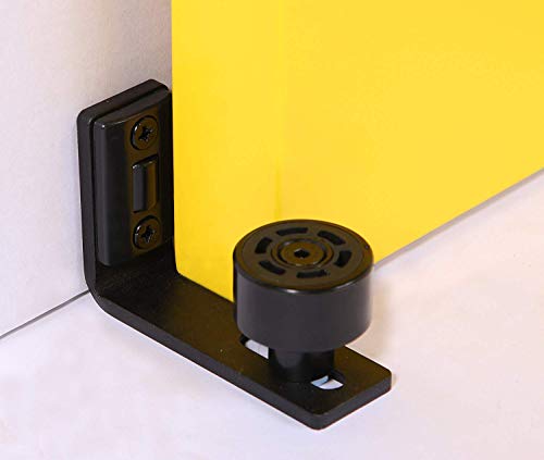 Guía de suelo ajustable para puerta y pared inferior de puerta corredera hardware negro