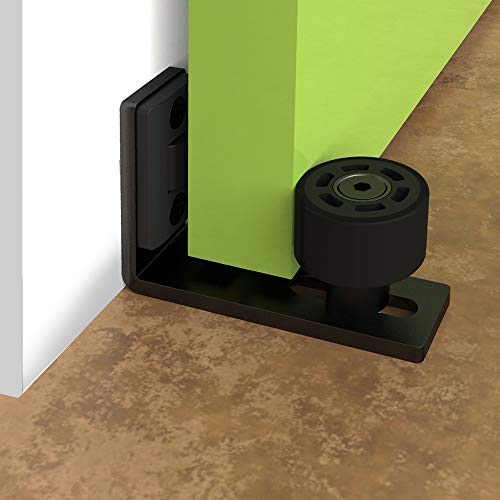 Guía de suelo ajustable para puerta y pared inferior de puerta corredera hardware negro