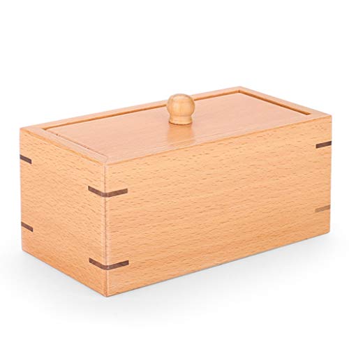 GXYAWPJ Diseño de Madera del Recuerdo de la baratija de la Caja de joyería del Organizador del almacenaje for Hombres Mujeres Decoración Accent (18x9x8cm) (Size : No Hole)