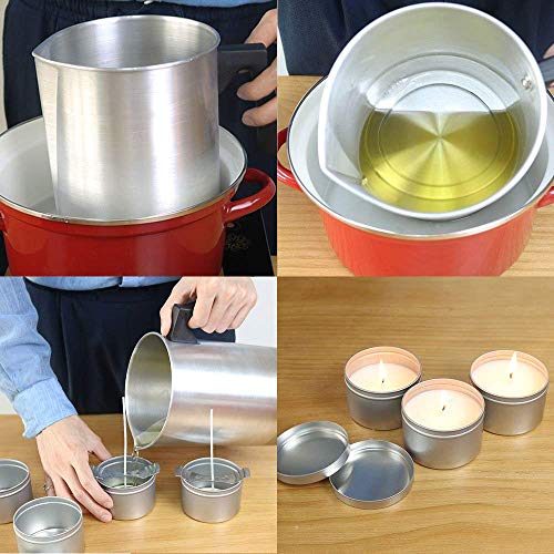 Haavpoois Olla De Cera Para Velas, Jarra De Colada Sin Goteo De 3 L Olla Para Hacer Velas Con Mango Resistente Al Calor, Para Manualidades De Bricolaje De Velas De Cocina Casera