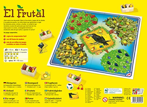 HABA Frutal, ESP (3403), emocionante Dados, con 40 Frutas de Madera y Reglas fáciles de Entender, Popular Juego de Mesa a Partir de 3 años. (HA3403)