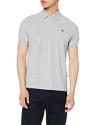 Hackett Slim Fit Logo Polo, Gris (Light Grey Marl 913), Medium para Hombre