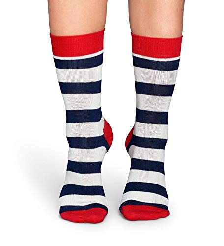 Happy Socks Stripe Sock, Calcetines Unisex adulto, Multicolor (Multi Rot 045), 36-40