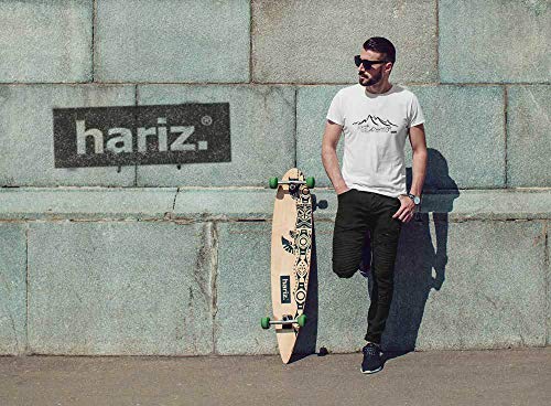 Hariz – Camiseta para hombre, diseño de peine de montaña, senderismo, flores, montañas, Mountain Plus, tarjeta de regalo, color verde, tamaño S