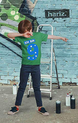 Hariz - Camiseta para niño con texto en inglés "Ich Bin Neun números", color azul azul marino 8 años