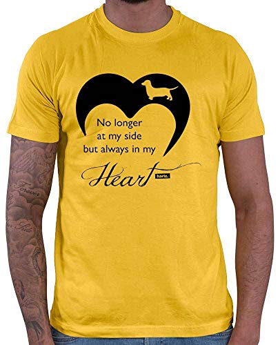 Hariz No Longer at My Side But Always In My Heart 2 - Camiseta para hombre, diseño con texto en inglés dorado amarillo XS