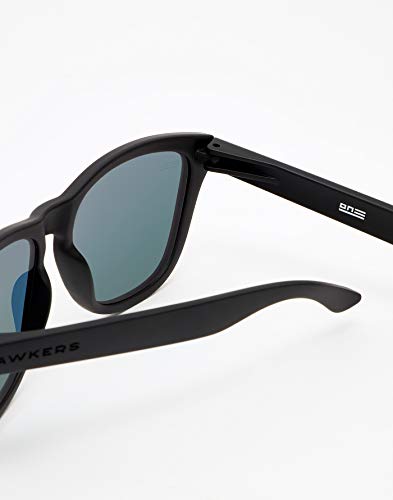 HAWKERS Gafas de Sol ONE Carbon Black, para Hombre y Mujer, con Montura Negra Mate y Degradada Fucsia con Efecto Espejo, Protección UV400