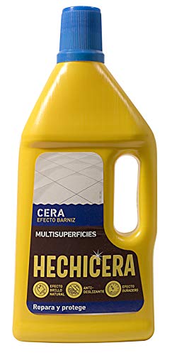 Hechicera | Cera Efecto Barniz | Multisuperficies |Apta Para Todo Tipo de Suelos Duros de Terrazo |Formulada con Cera de Abeja | Repara, Protege y Proporciona Brillo| Antideslizante |Contenido: 750 ml