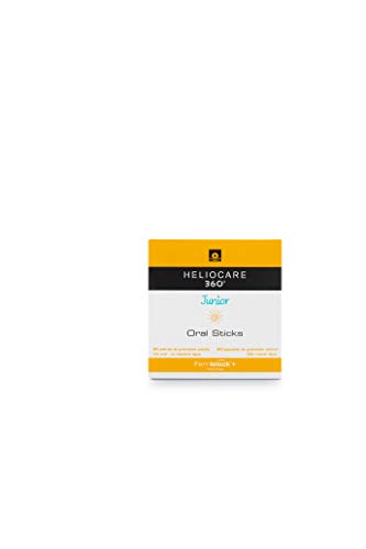 Heliocare 360º Junior Oral Sticks - Fotoprotección desde el Interior para Niños, Aumenta la Resistencia de la Piel al Sol, de Origen Natural, 20 sobres