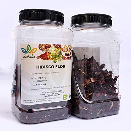 Hibisco Hojas HIERBALIA | Flor de Jamaica | Perfecta para infusiones o cocinar (Bolsa Flor Entera 1 Kg)