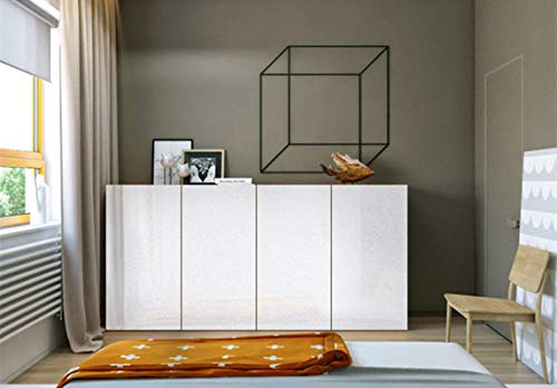 Hode Papel Adhesivo para Mueble Vinilos Adhesivo para Muebles Puertas Ventanas Pegatina de Vinilo Adhesivo Muebles Blanco 40X300cm