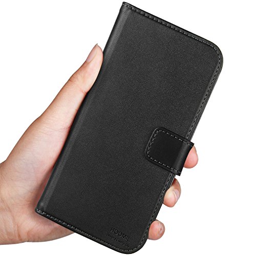 HOOMIL Funda para iPhone X, Funda para iPhone XS, Funda de Cuero PU Premium Carcasa para Apple iPhone X/XS (Negro)