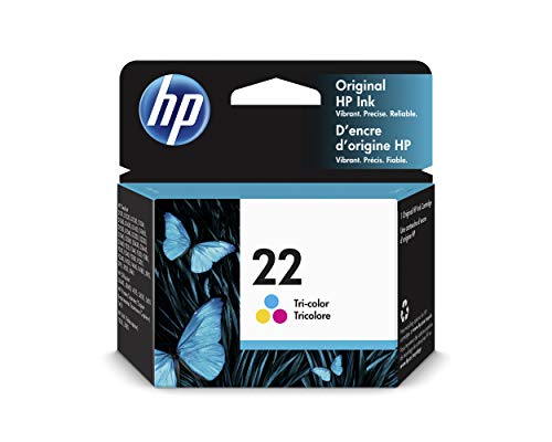 HP 22 C9352AE - Cartucho de Tinta Original Tricolor, Compatible con impresoras de inyección de tinta HP Deskjet D1530, D1560, D2360, D2460, F2290, F335, F2180, F380, F390, F4180; Officejet 4315, 4355