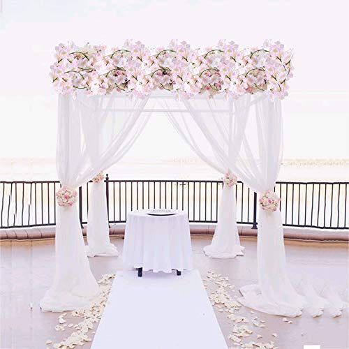 HUAESIN 2pcs Guirnalda de Flores Artificiales Cerezo Colgantes 1.8m Flor de Cerezo Enredaderas Artificiales Pared Vid Falsa Guirnaldas Vines Silk Ivy para Arco de Boda Fiesta Hogar Exterior Interior