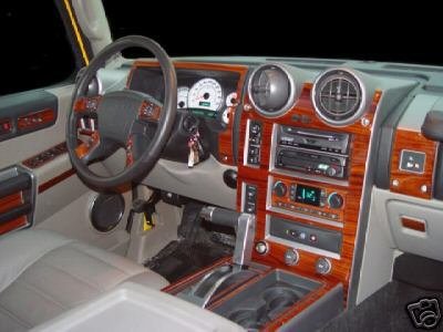 Hummer H2 H2 H2 Interior de Madera del Burl Dash Juego de Acabados Set 2003 2004 2005 2006 2007