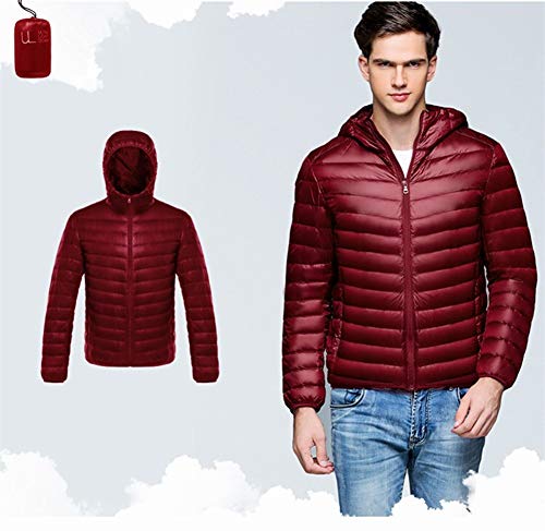 HuntDream Chaqueta de plumón para Hombre Chaqueta Acolchada Liviana para el Invierno Chaqueta Abrigada de Invierno Abrigo Acolchado Resistente al Agua al Aire Libre