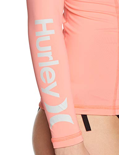 Hurley W One & Only Rashguard L/S LYCRAS, Mujer, Pink Tint, XS