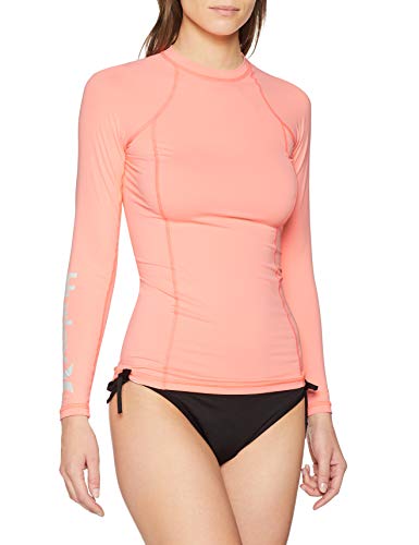 Hurley W One & Only Rashguard L/S LYCRAS, Mujer, Pink Tint, XS