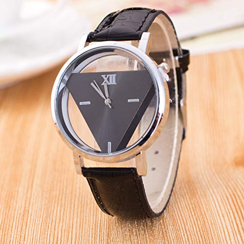 HZLY Reloj Dama Simple Harajuku triángulo Reloj Personalidad Doble Hueco Estudiantes de Moda