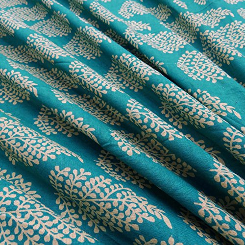 IBA Indianbeautifulart Diseño diseñador Beige Tela popelín de algodón Floral 42" Ancho Vestido de la elaboración de Telas por el astillero