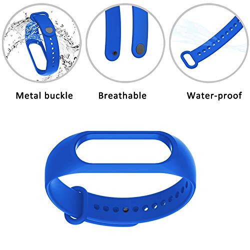 IMBZBK [19 Piezas] 15 Piezas Correas para Xiaomi Mi Band 5 + 4 Piezas TPU Protector Pantalla para Xiaomi Mi Band 5 Pulsera de Repuesto Colorida Pulsera de Silicona