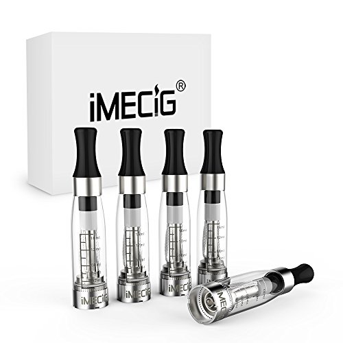 IMECIG® 5 x CE4 Transparente Claro Vapor Atomizador para E-Cig Clearomizer para Ego MT3 CE4 CE5 CE6 Batería de E-Cigarrillo Cigarrillo Electrónico Pluma de Vapor E-Shisha No Nicotina