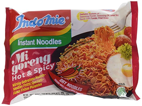 Indomie Fideos Instantáneos, Mi Goreng Pedas, Picante - 40 Paquetes